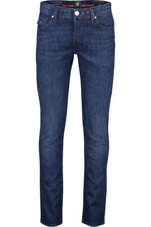sartoria tramarossa Jeans Leonardo effen katoen slim fit