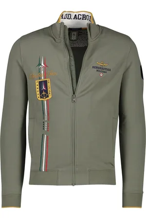 Aeronautica Militare Vest rits geprint katoen