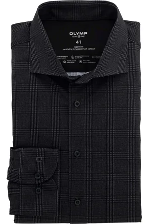 Olymp Business overhemd Level Five extra slim fit geruit katoen