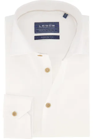 Ledub Modern fit overhemd spierwit