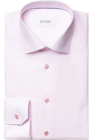 Eton Overhemd effen katoen slim fit