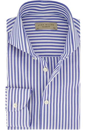 john miller Gestreept overhemd Tailored Fit katoen