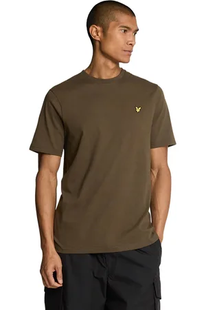 Lyle &amp; scott T-shirt groen ronde hals katoen