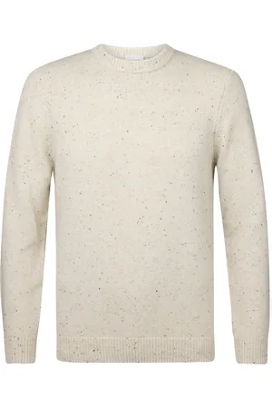Profuomo Comfortabele trui off white geprint