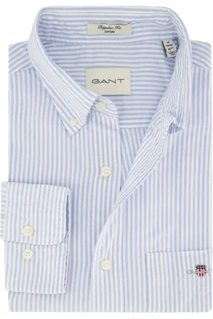 GANT Casual overhemd regular fit gestreept katoen