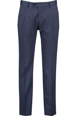 Carl Gross Club of Gents pantalon mix en match gemêleerd wol slim fit