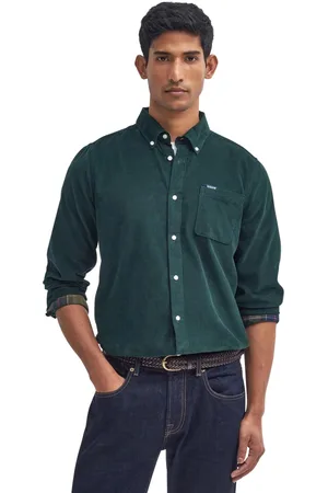 Barbour Casual overhemd Tailored Fit corduroy effen