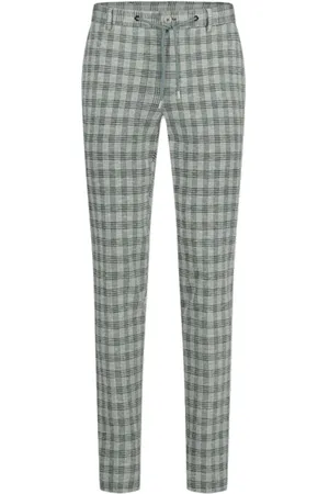 Blue Industry Geruit slim fit pantalon mix en match