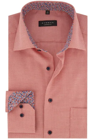 ETERNA Casual overhemd Comfort Fit geprint katoen