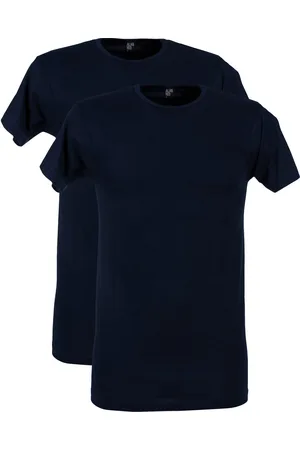 Alan Red T-shirt Derby effen katoen 2-pack