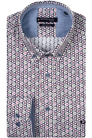 Giordano Button-down overhemd geprint katoen