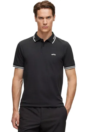 HUGO BOSS Green Polo korte mouw effen slim fit