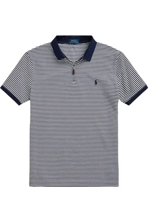 Ralph Lauren Polo met rits wijde fit gestreept katoen