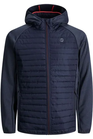 Jack&amp;jones Tussenjas navy effen wijde fit