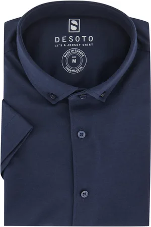 DESOTO Overhemd korte mouw navy