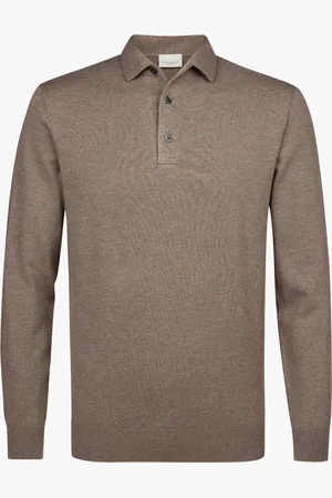 Profuomo Lange mouwen polo met zijde