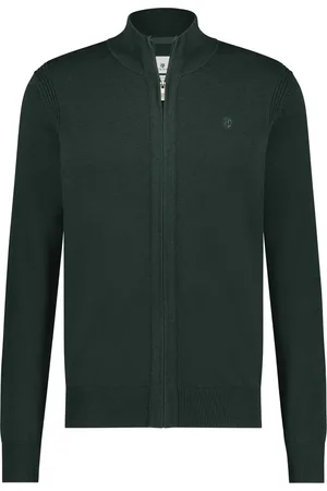 State of art Vest effen opstaande kraag rits katoen