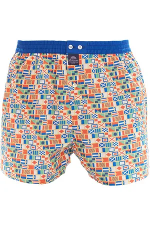 McAlson Boxershort geprint vlaggen katoen