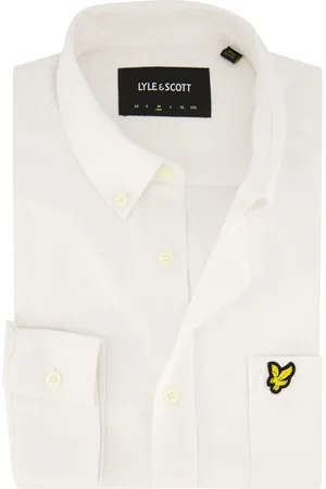 Lyle &amp; scott Casual overhemd normale fit effen katoen button-down