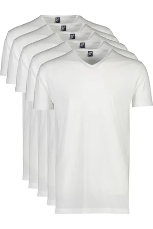 Alan Red T-shirt effen katoen 5-pack