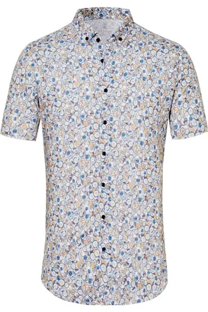DESOTO Overhemd korte mouw slim fit geprint button-down