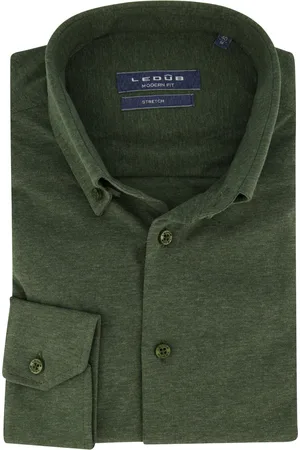Ledub Business overhemd Modern Fit New normale fit effen