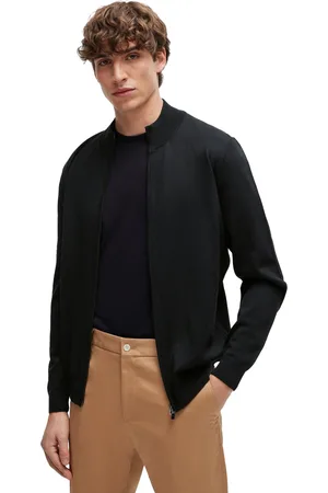 HUGO BOSS Boss Black balanso vest effen normale fit virginwol