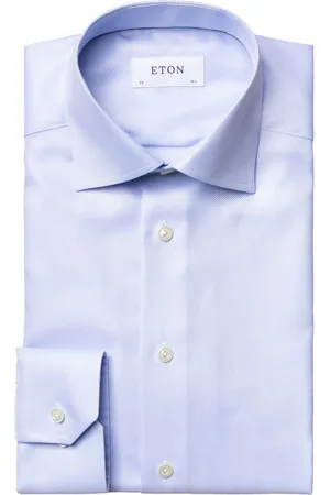 Eton Overhemd katoen contemporary fit Textured Twill