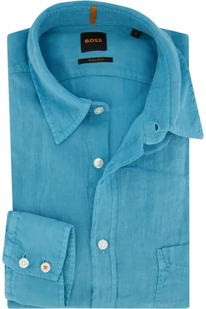 HUGO BOSS BOSS Relegant linnen overhemd regular fit