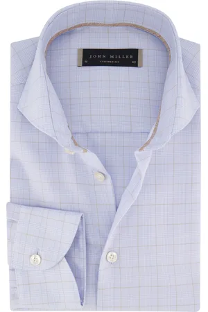 john miller Tailored Fit overhemd bruin geruit