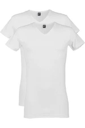 Alan Red T-shirt Vermont long effen katoen 2-pack
