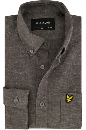 Lyle &amp; scott Katoenen overhemd normale fit gemêleerd