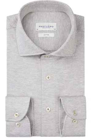 Profuomo Overhemd slim fit knitted