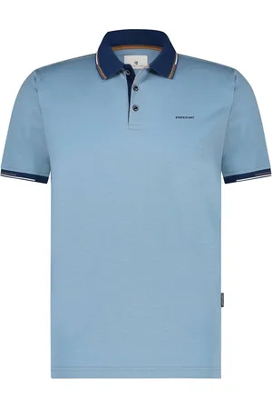 State of art Poloshirt wijde fit effen katoen