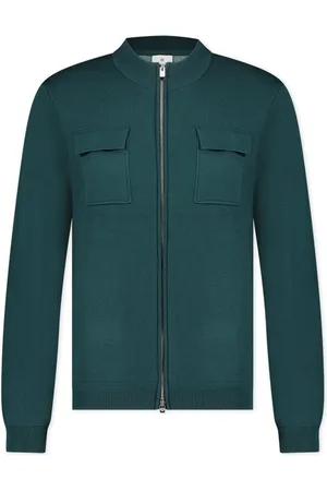 Blue Industry Vest opstaande kraag effen