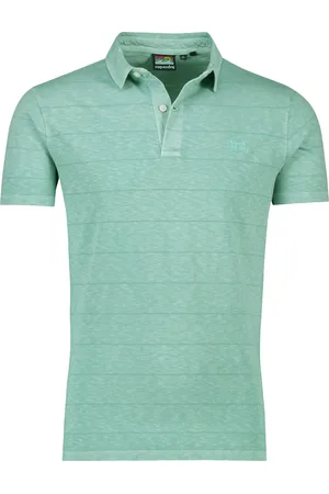 Superdry Polo slim fit gestreept katoen