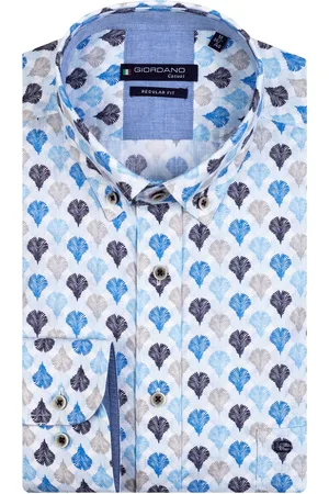 Giordano Casual overhemd normale fit kleurrijke print katoen