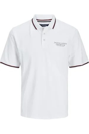 Jack&amp;jones Polo normale fit effen met details katoen 3 knoops