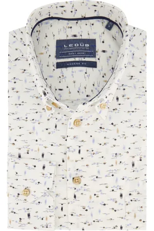 Ledub Overhemd normale fit geprint button down