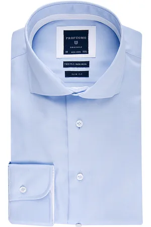 Profuomo Overhemd sllim fit diagonaal structuur