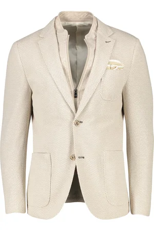 Blue Industry Colbert polyester geprint slim fit
