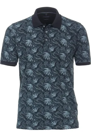 Casa Moda Polo polo normale fit geprint katoen