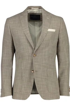 Portofino Gemêleerd colbert Leek jacket drop normale fit