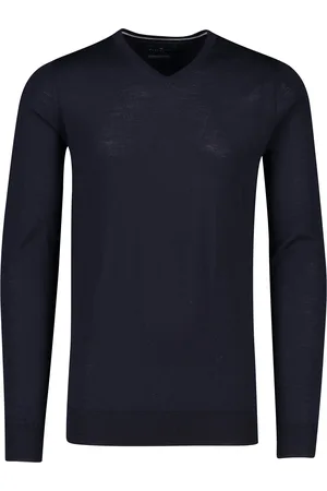 Portofino Trui v-hals navy wol extra long