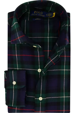 Ralph Lauren Blauw overhemd Custom Fit