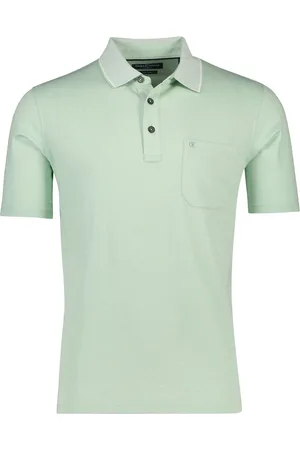 Casa Moda Poloshirt korte mouw lichtgroen wijde fit