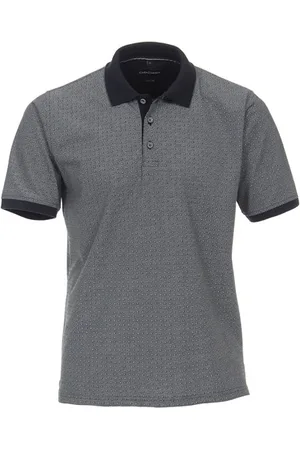 Casa Moda Polo normale fit patroon geprint katoen