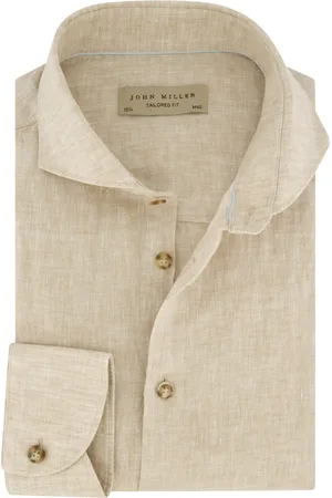 john miller Linnen overhemd Tailored Fit