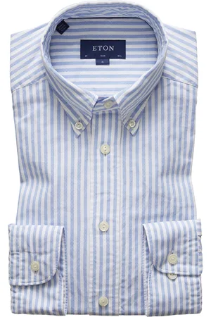 Eton Gestreept overhemd contemporary fit katoen