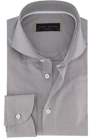 john miller Overhemd Tailored Fit geruit katoen